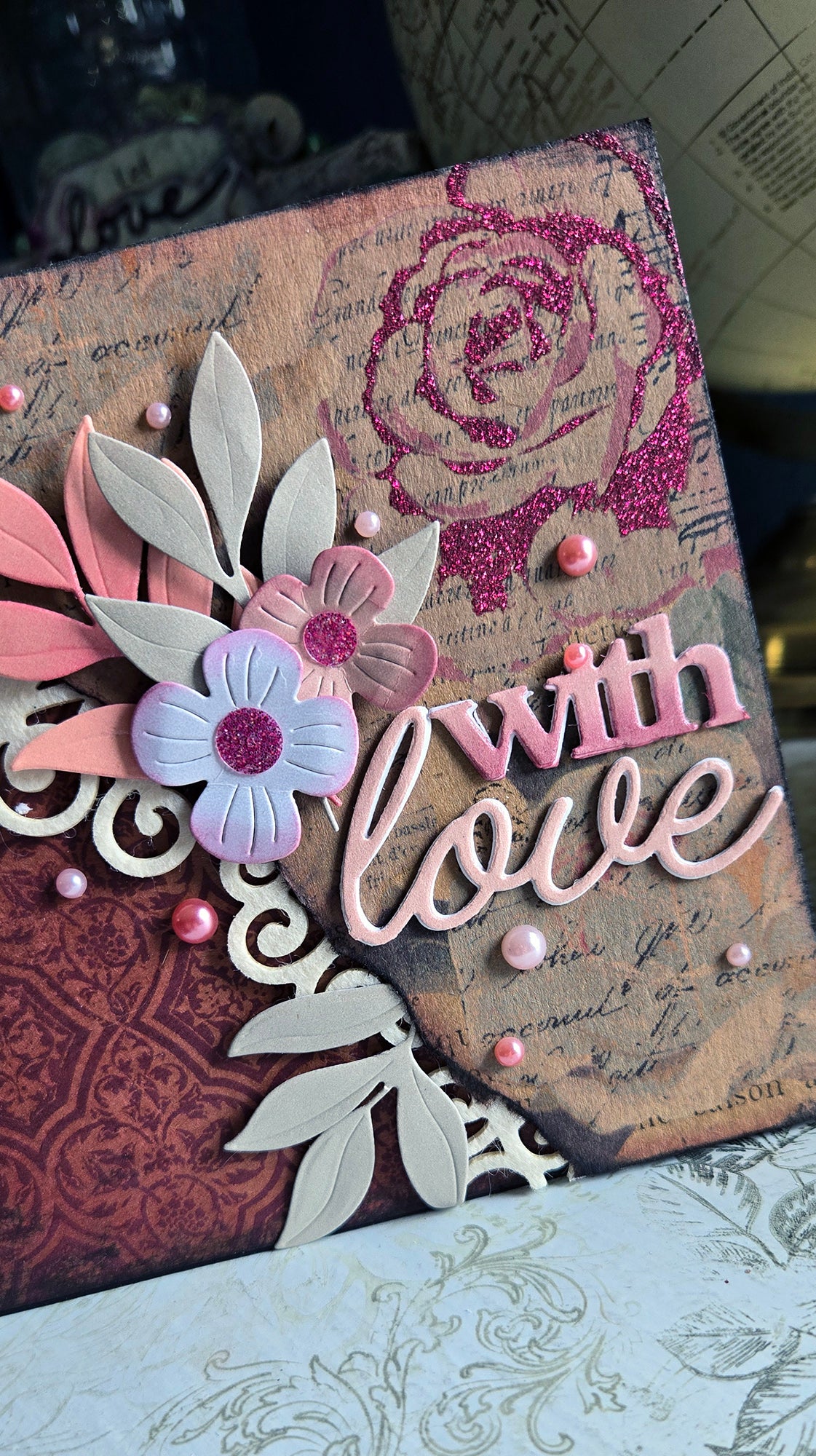 Set of 3 4x4" Greeting Cards, Vintage Craft Cards