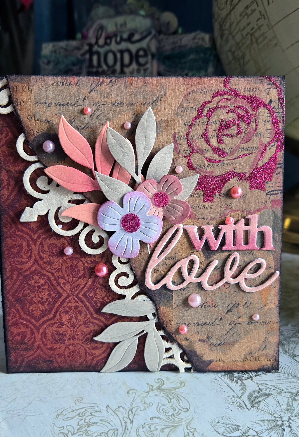 Set of 3 4x4" Greeting Cards, Vintage Craft Cards