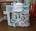 Anchor of Hope Frame Steampunk Wall Art, Handmade Mixed Media
