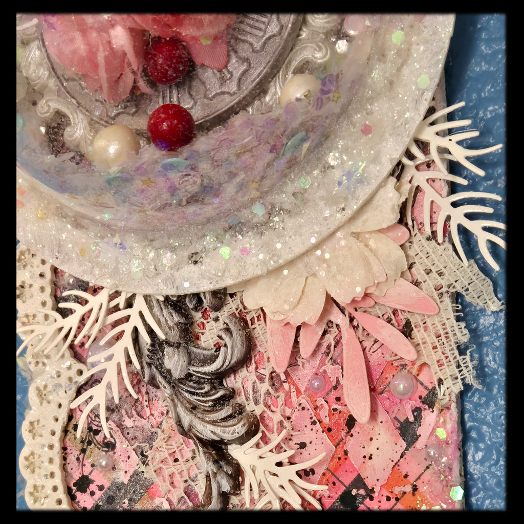 Winter Snow Globe from the Sugar-Coated Holiday Suite Mini Mixed Media Art Piece
