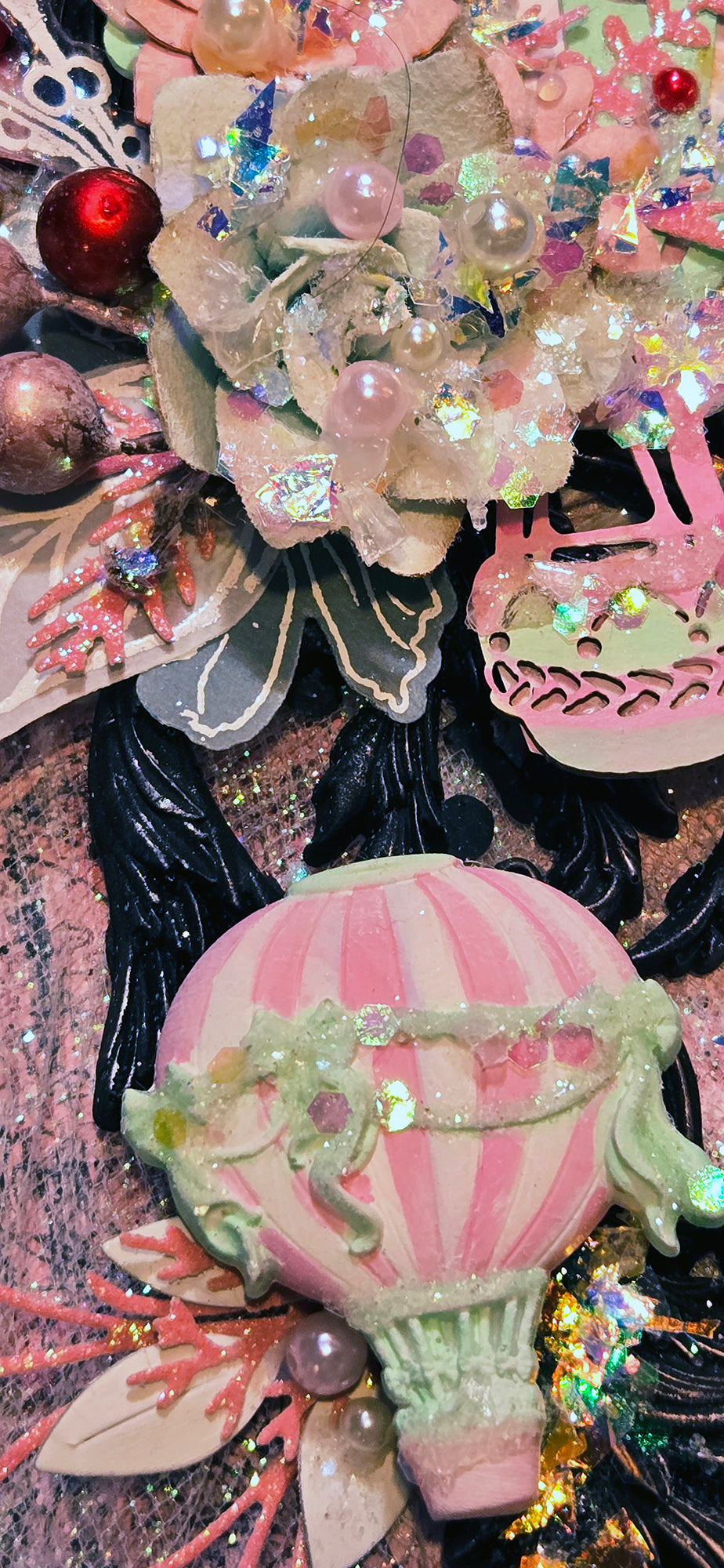 Sweet Balloon Rides from the Sugar-Coated Holiday Suite Mini Mixed Media Art Piece