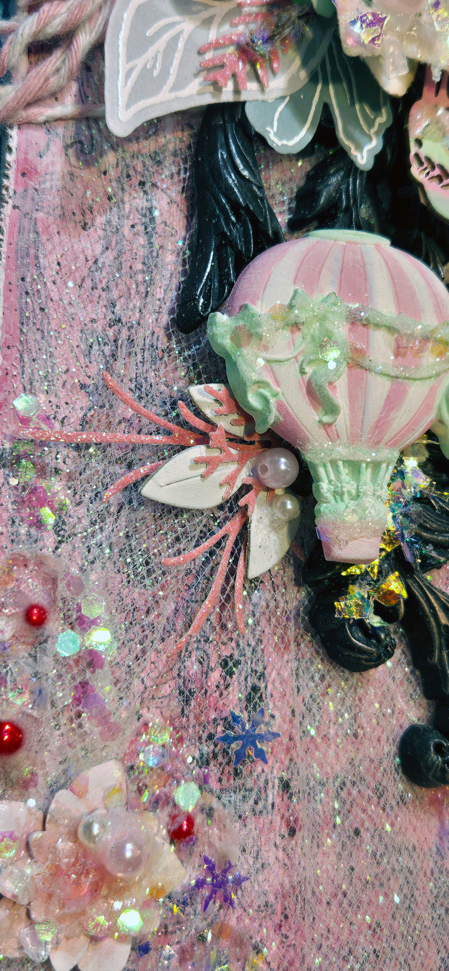 Sweet Balloon Rides from the Sugar-Coated Holiday Suite Mini Mixed Media Art Piece