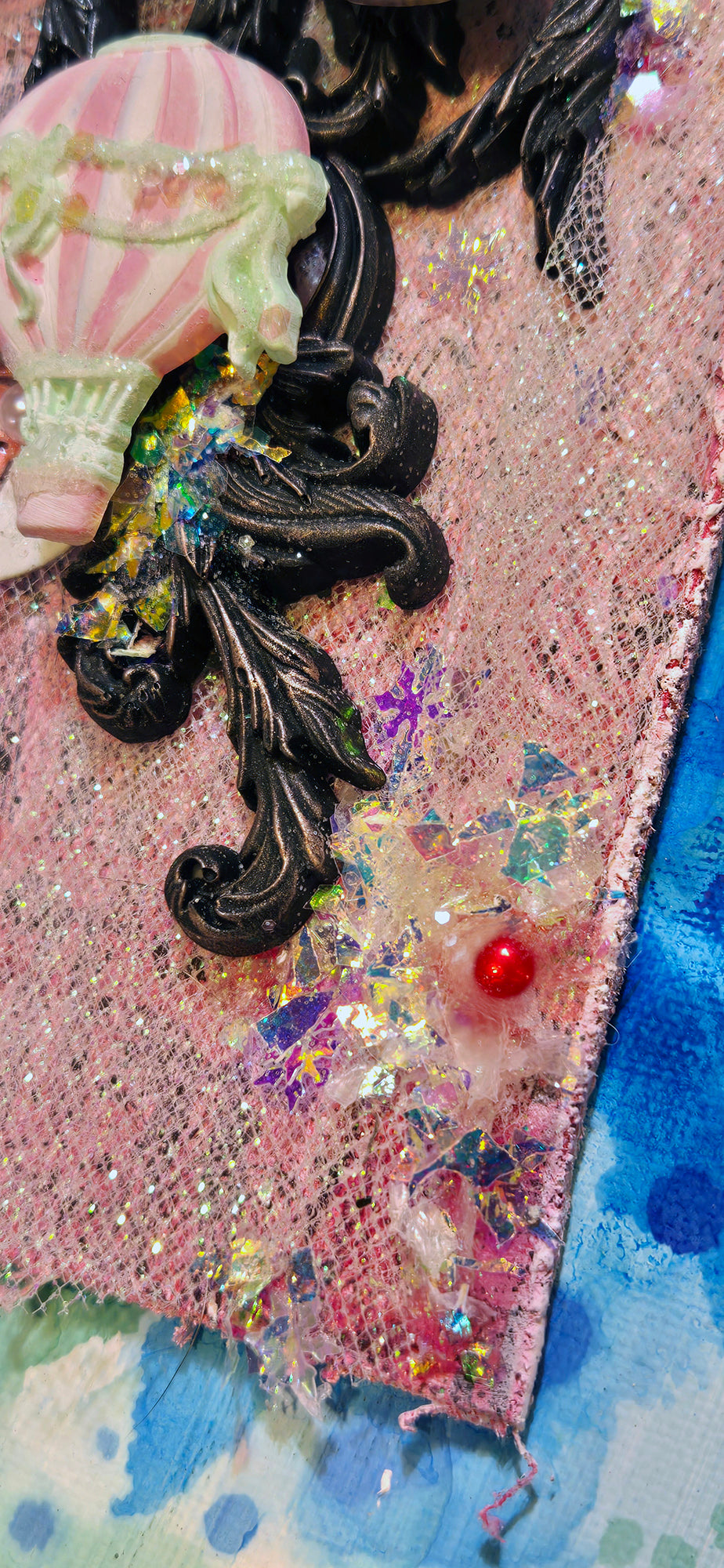 Sweet Balloon Rides from the Sugar-Coated Holiday Suite Mini Mixed Media Art Piece