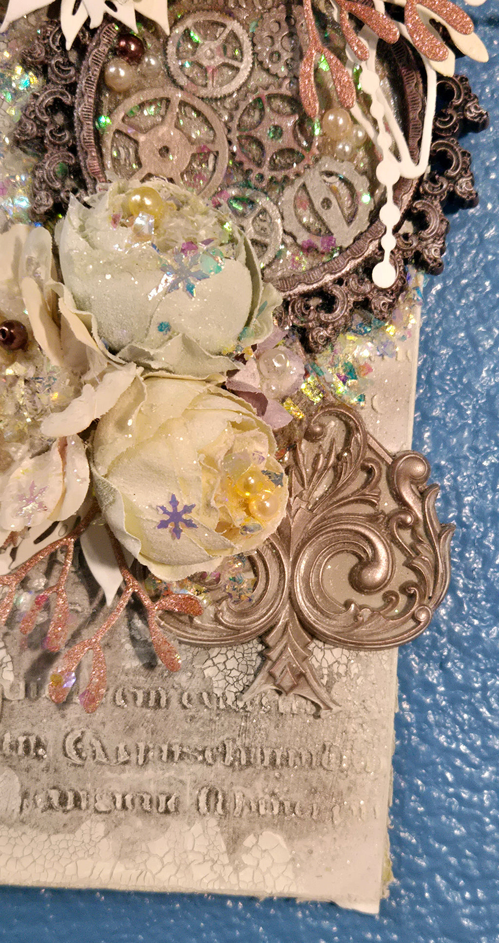 Alabaster Wings from the Sugar-Coated Holiday Suite Mini Mixed Media Art Piece