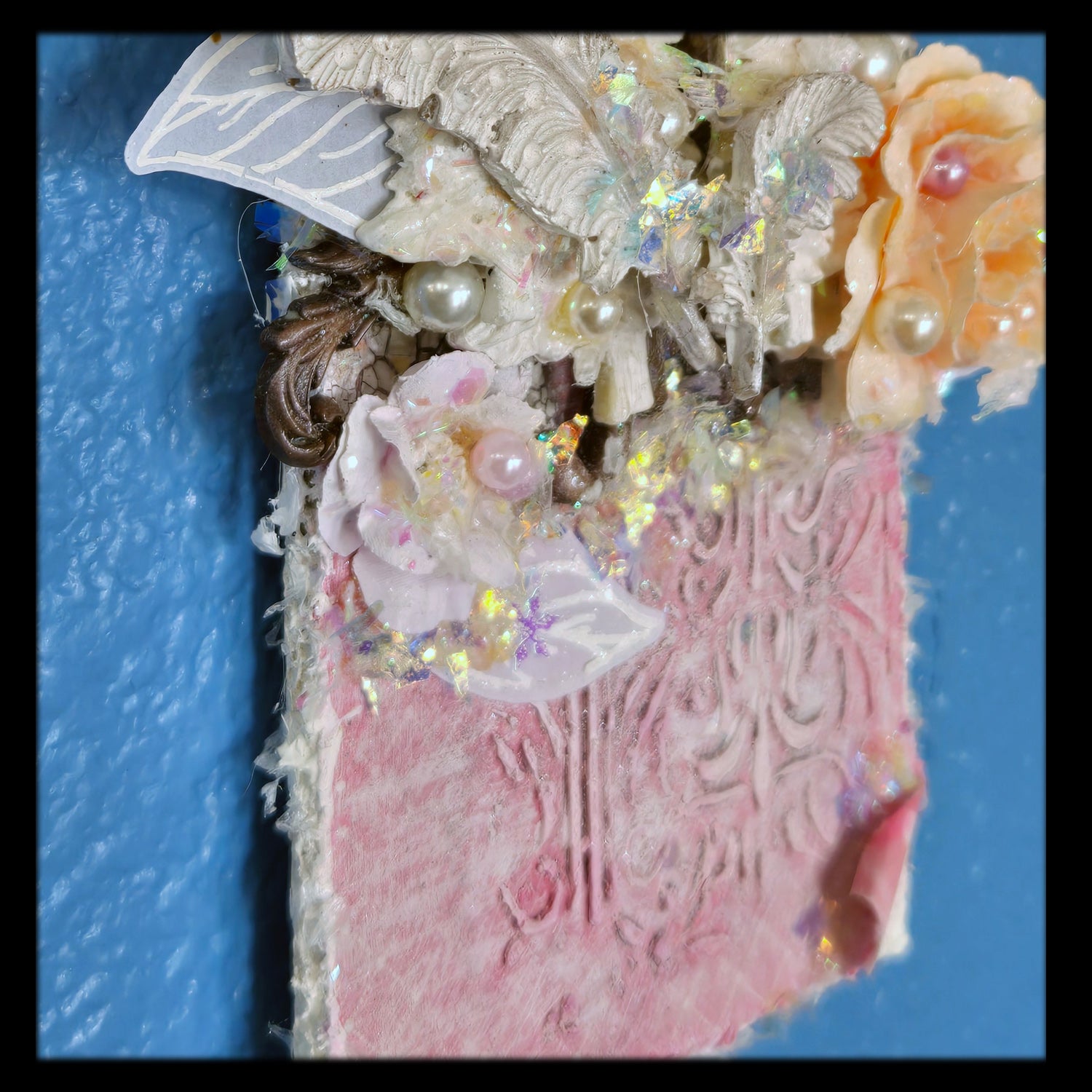Glistening Snowflakes from the Sugar-Coated Holiday Suite Mini Mixed Media Art Piece (Copy)