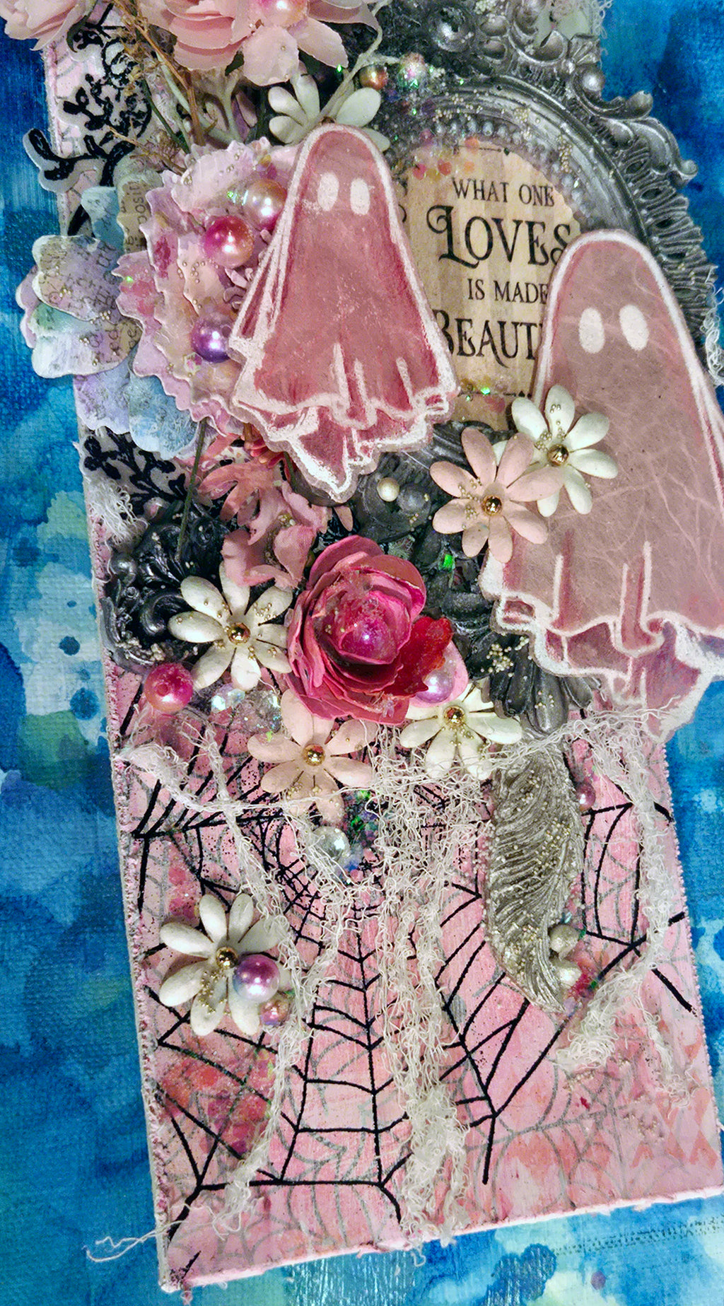 Beautifully Haunted from the Sugar-Coated Holiday Suite Mini Mixed Media Art Piece