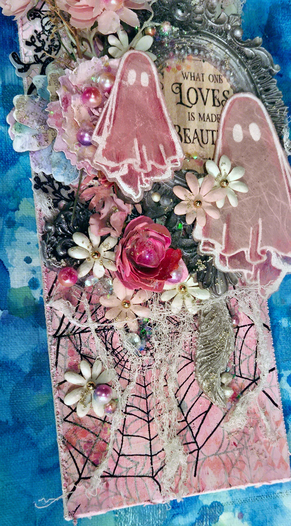 Beautifully Haunted from the Sugar-Coated Holiday Suite Mini Mixed Media Art Piece