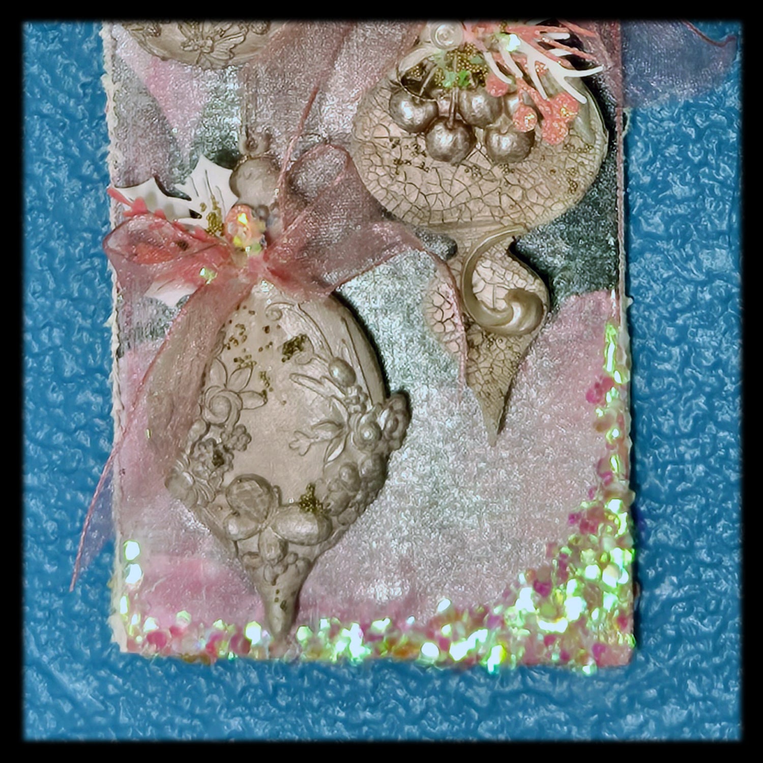 The Winter Seal from the Sugar-Coated Holiday Suite Mini Mixed Media Art Piece