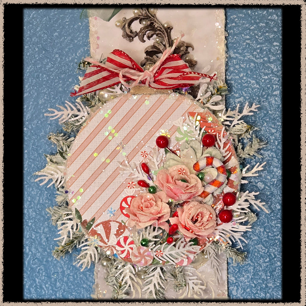 Mini Rose Bouquet from the Sugar-Coated Holiday Suite Mini Mixed Media Art Piece