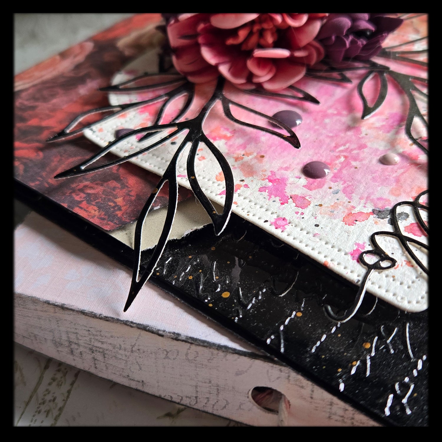 Shabby Chic "Hello" Greeting Card, Mixed Media