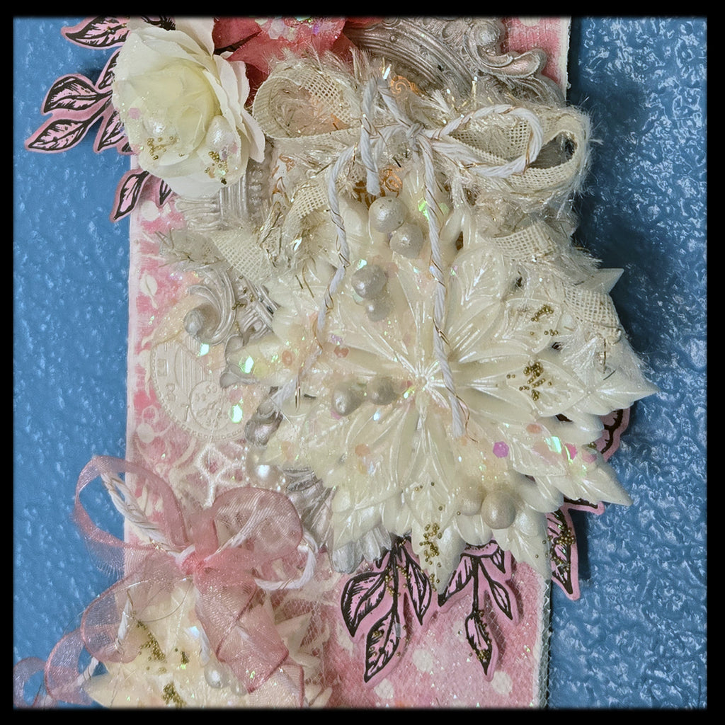 Glistening Snowflakes from the Sugar-Coated Holiday Suite Mini Mixed Media Art Piece