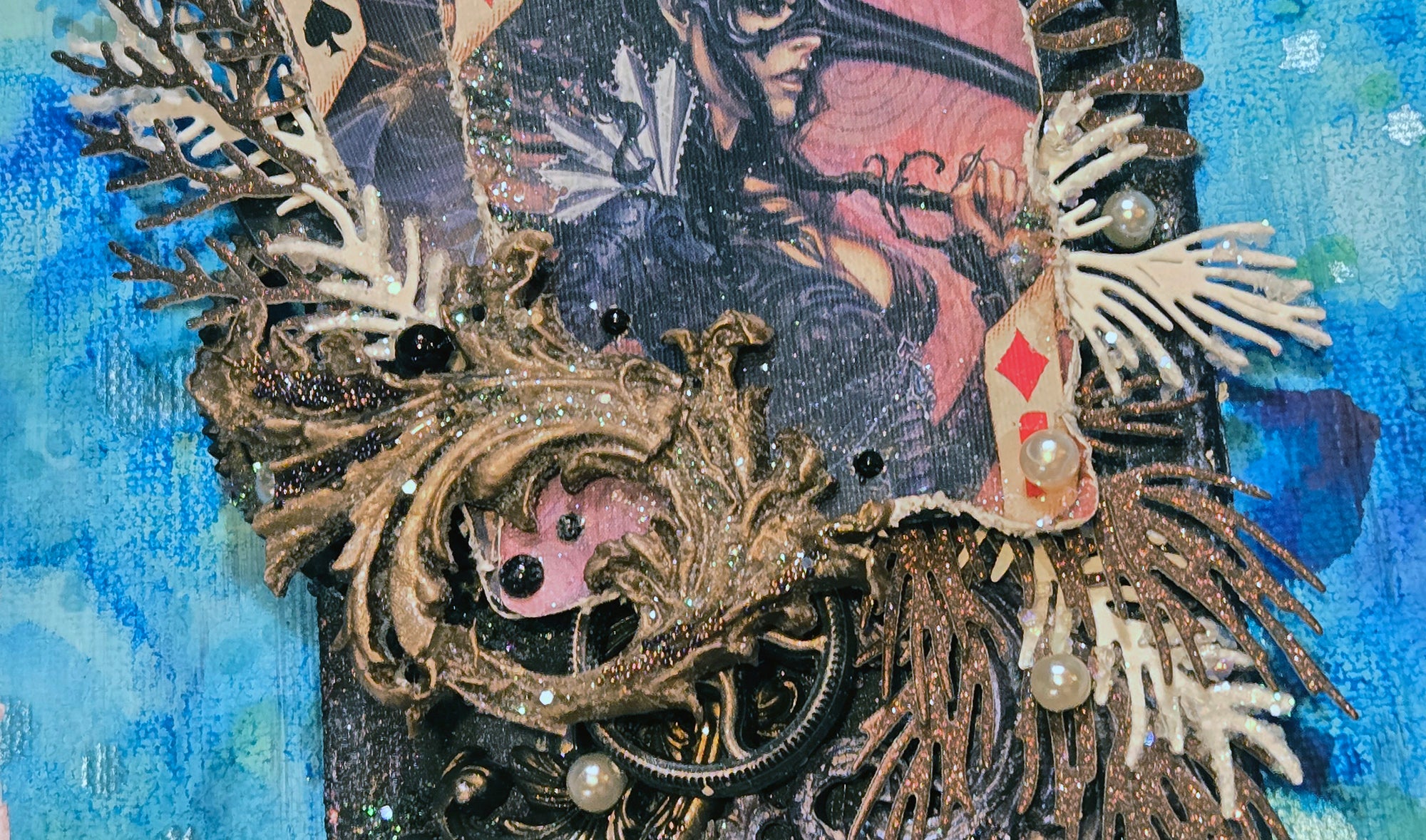 The Cimmerian Pair from the Sugar-Coated Holiday Suite Mini Mixed Media Art Piece