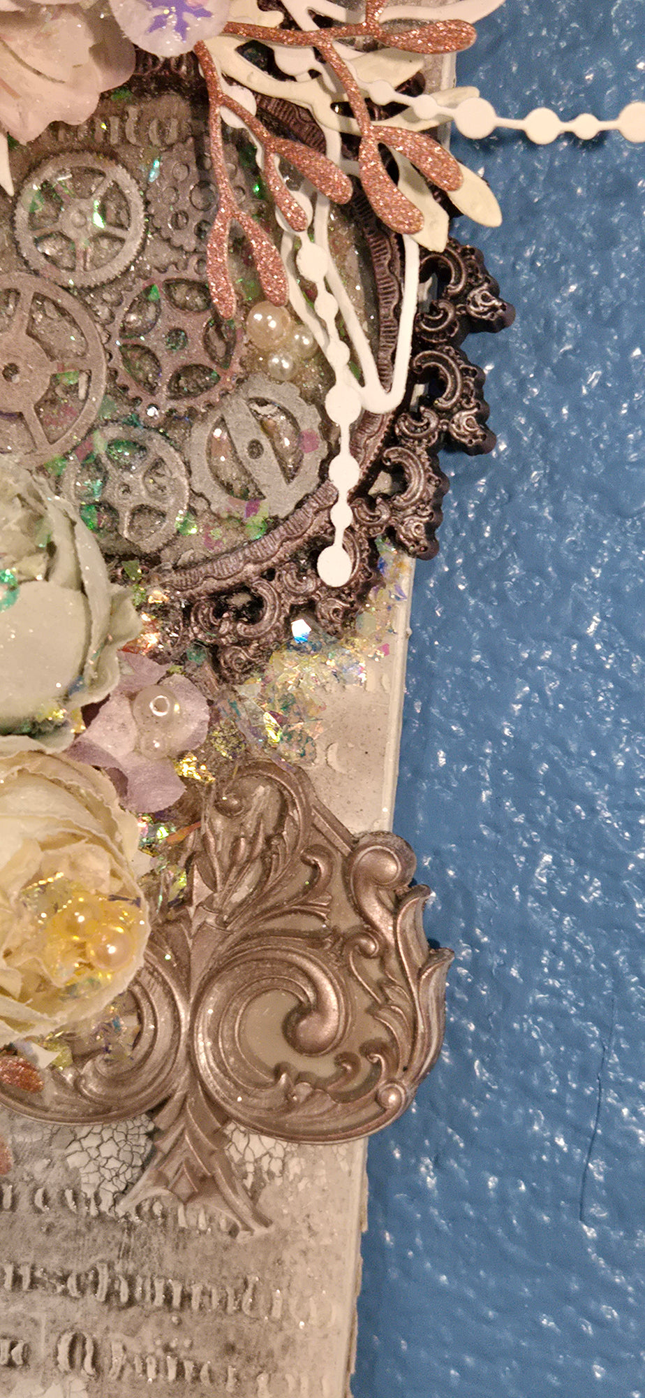 Alabaster Wings from the Sugar-Coated Holiday Suite Mini Mixed Media Art Piece