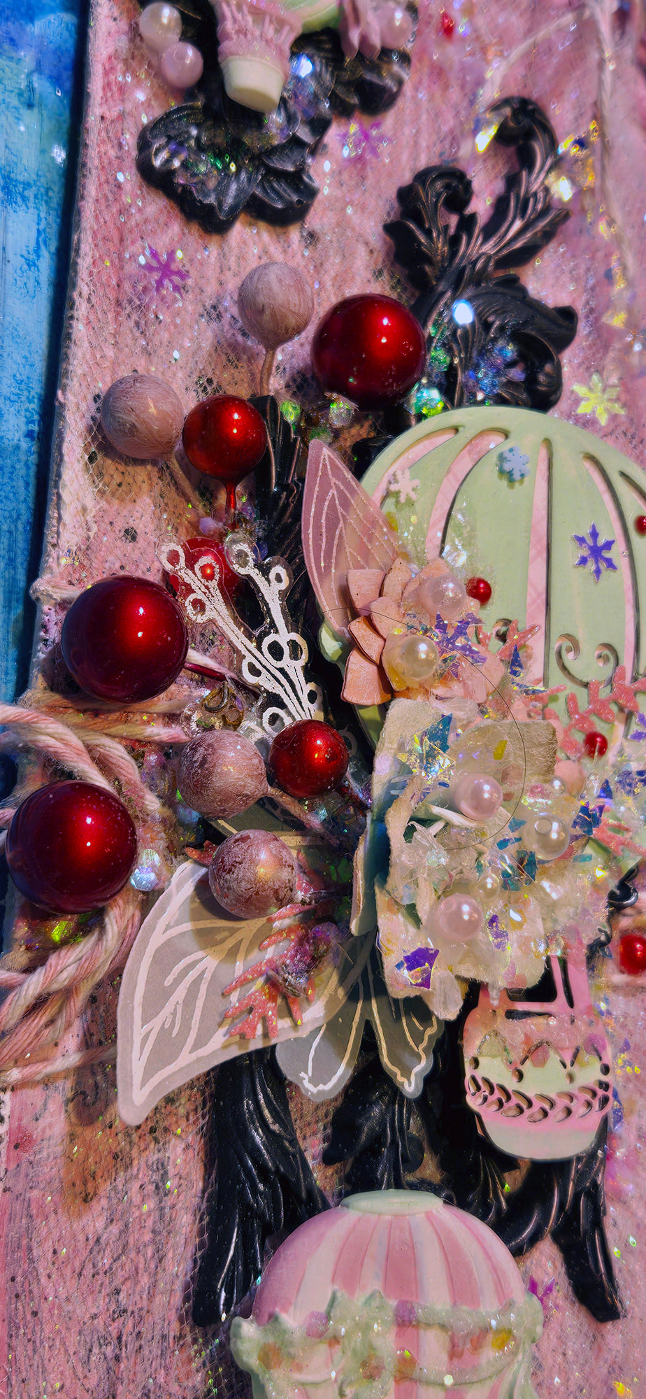 Sweet Balloon Rides from the Sugar-Coated Holiday Suite Mini Mixed Media Art Piece