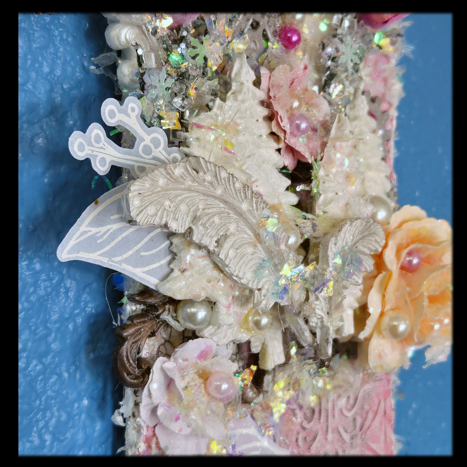 Glistening Snowflakes from the Sugar-Coated Holiday Suite Mini Mixed Media Art Piece (Copy)