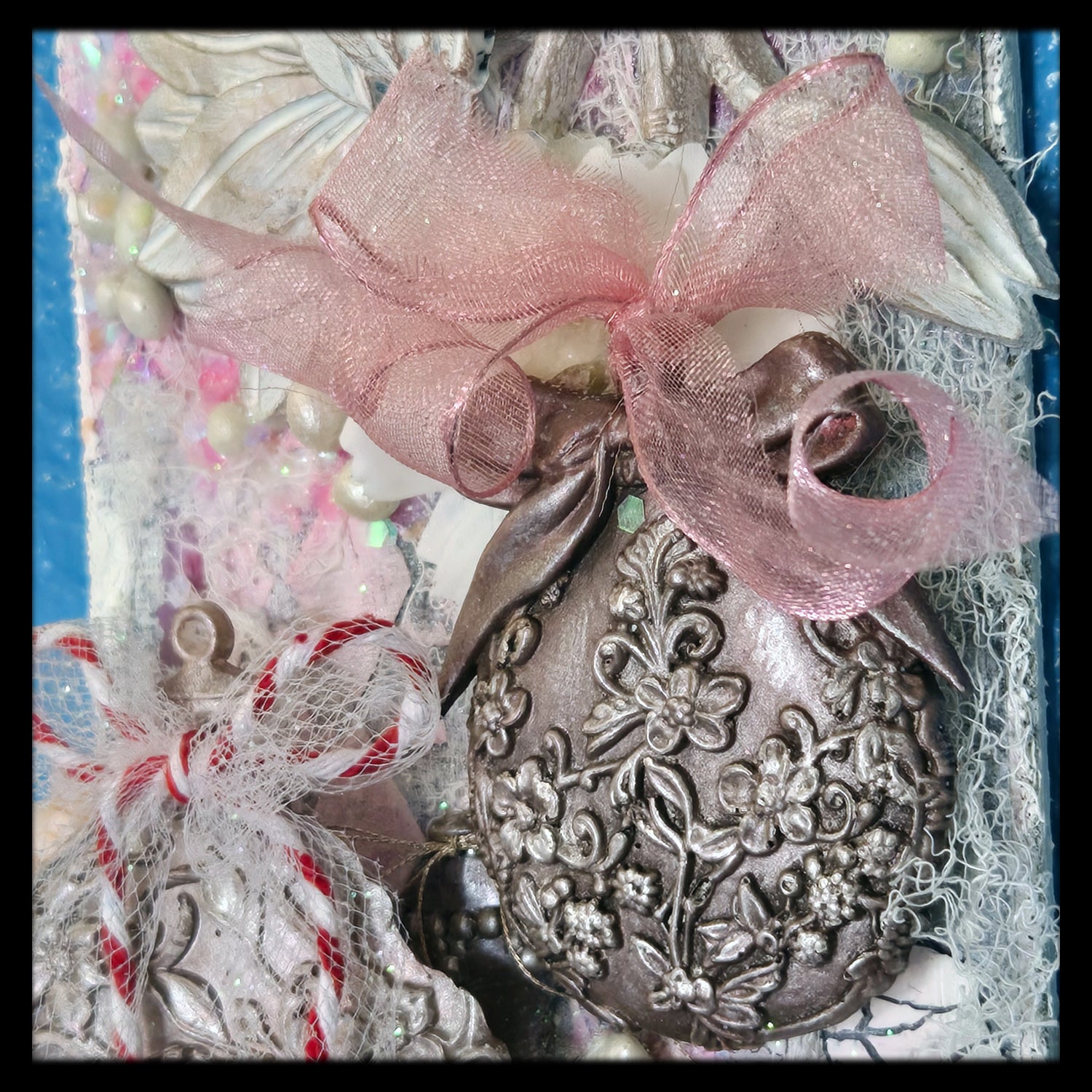 Hanging Baubles from the Sugar-Coated Holiday Suite Mini Mixed Media Art Piece (Copy)