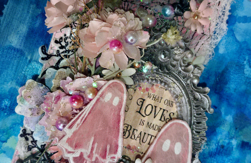 Beautifully Haunted from the Sugar-Coated Holiday Suite Mini Mixed Media Art Piece