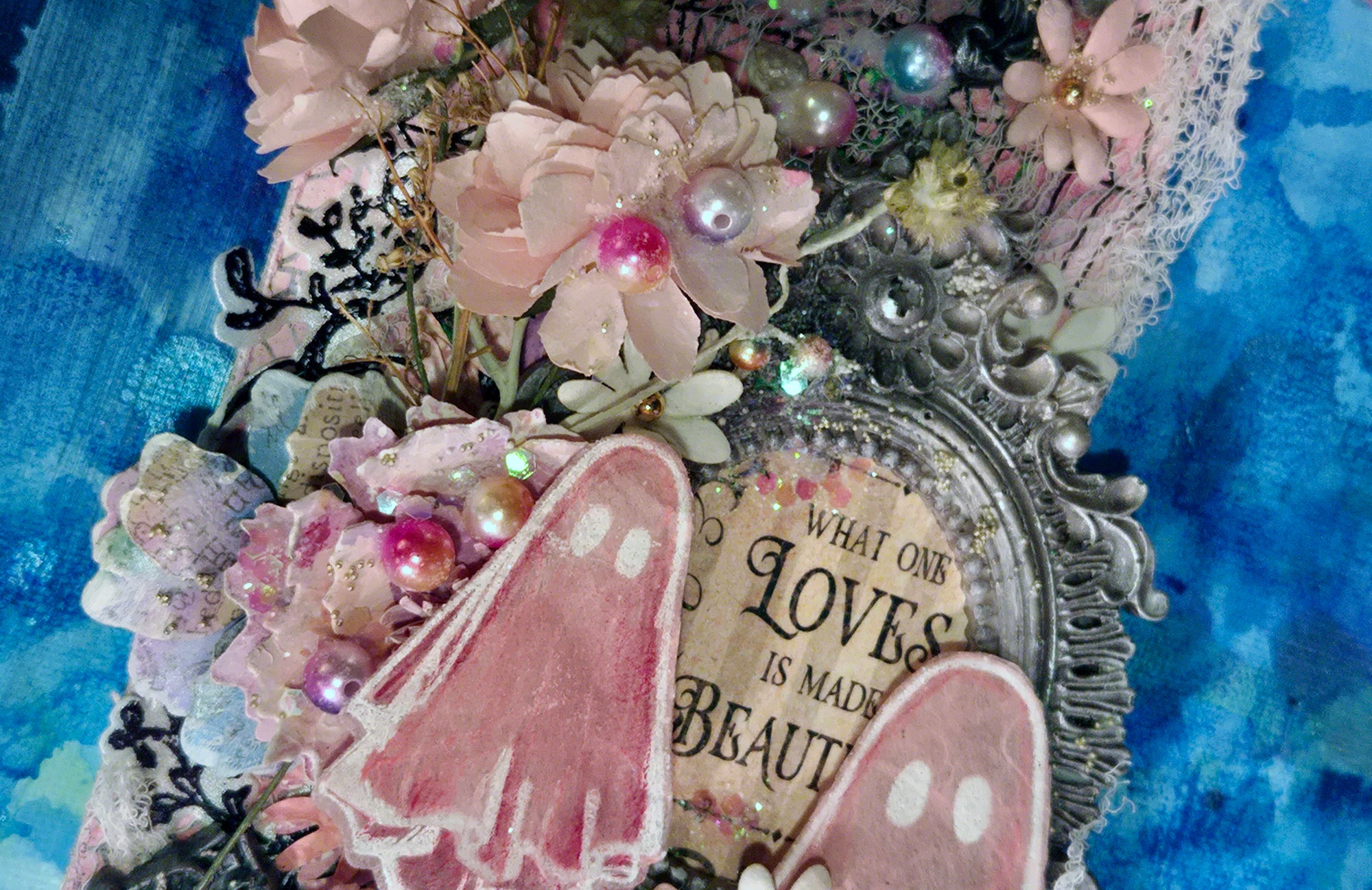 Beautifully Haunted from the Sugar-Coated Holiday Suite Mini Mixed Media Art Piece