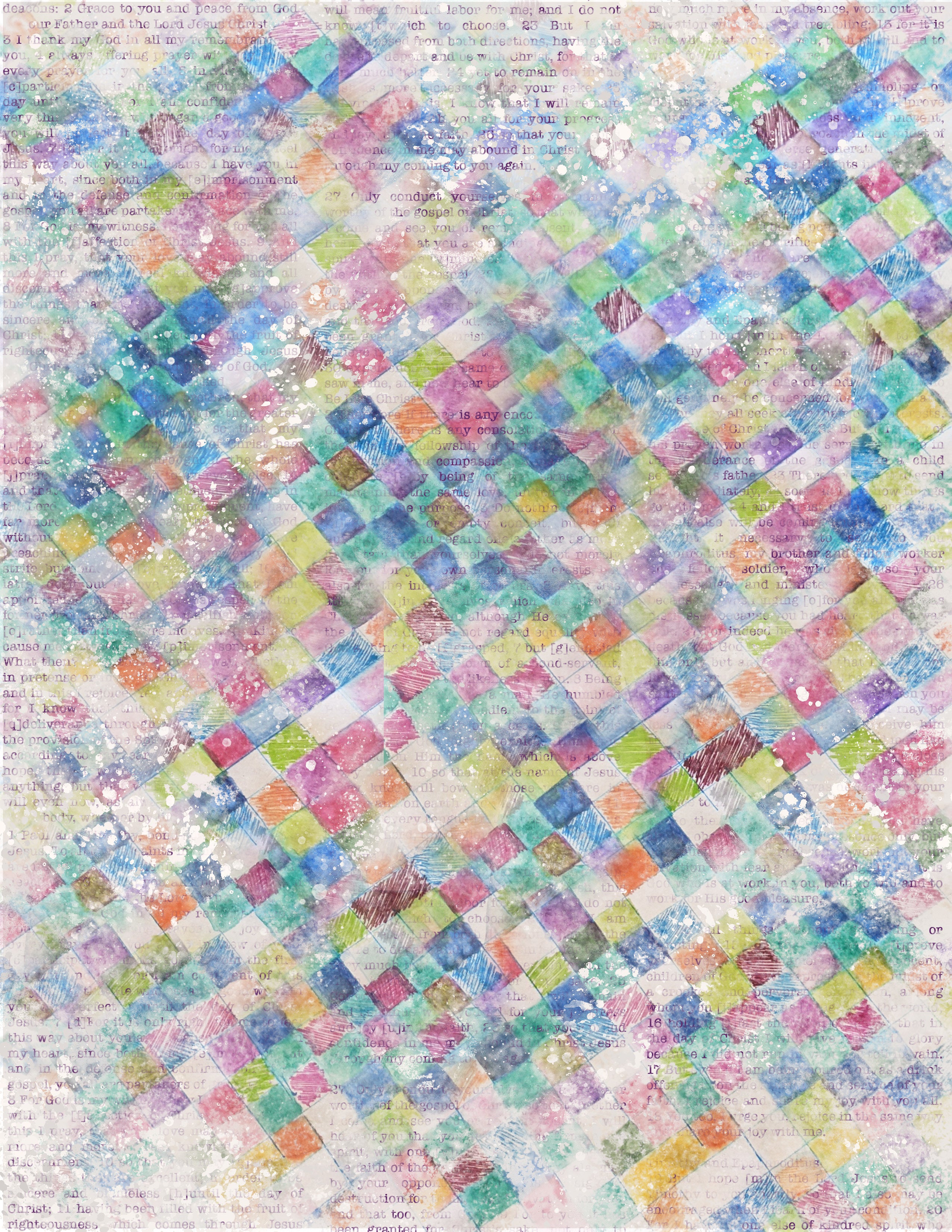 Digital productBig Blue Flower pages, Scrapbooking and Card making papers, 6 Printable Design Pages