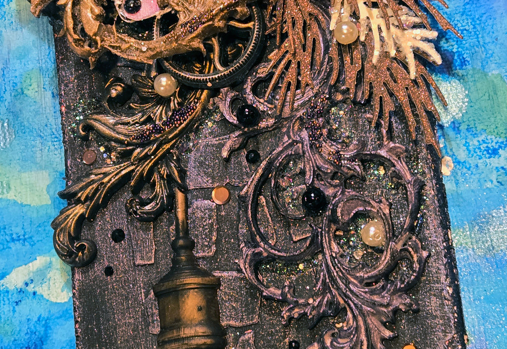 The Cimmerian Pair from the Sugar-Coated Holiday Suite Mini Mixed Media Art Piece