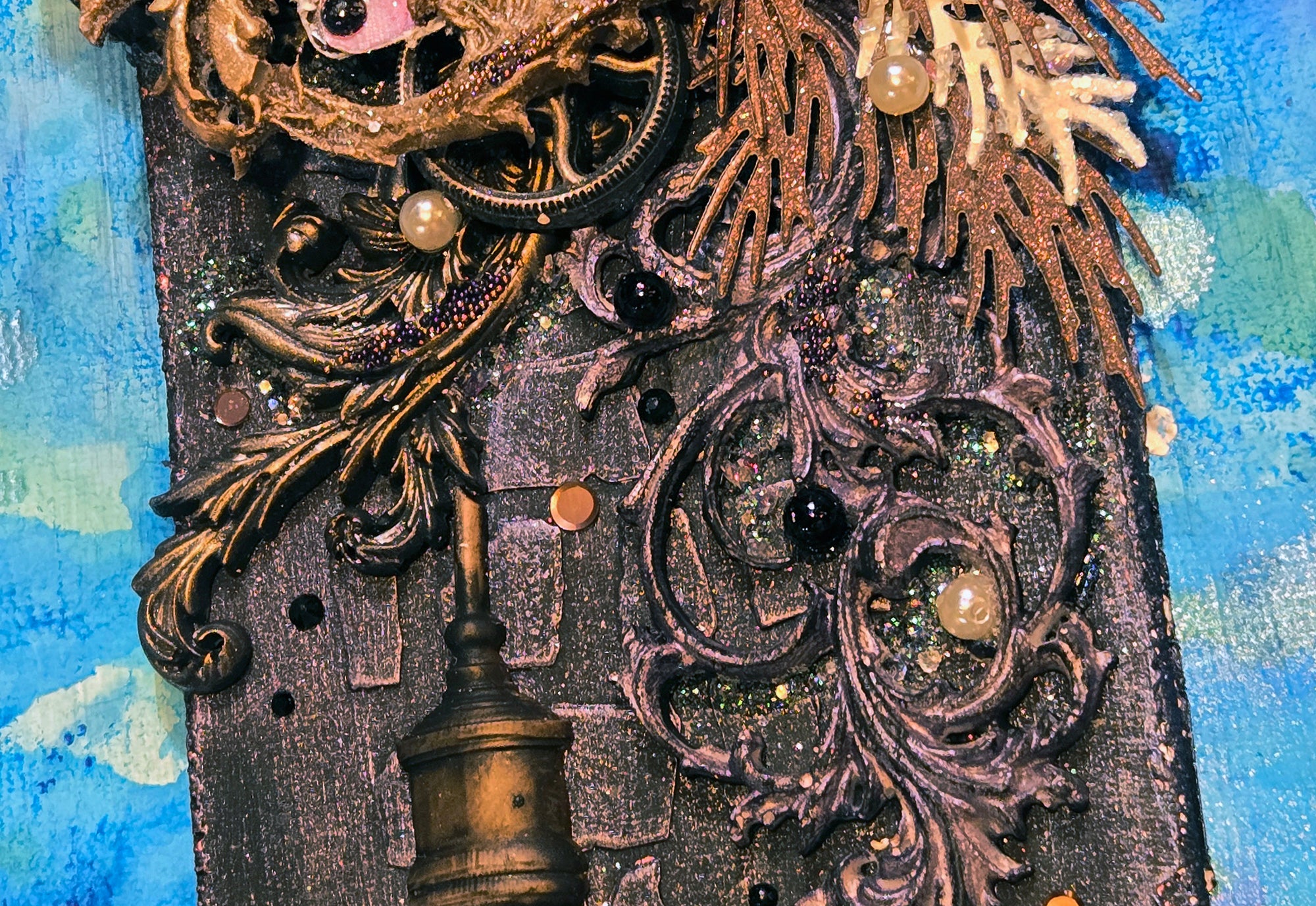 The Cimmerian Pair from the Sugar-Coated Holiday Suite Mini Mixed Media Art Piece