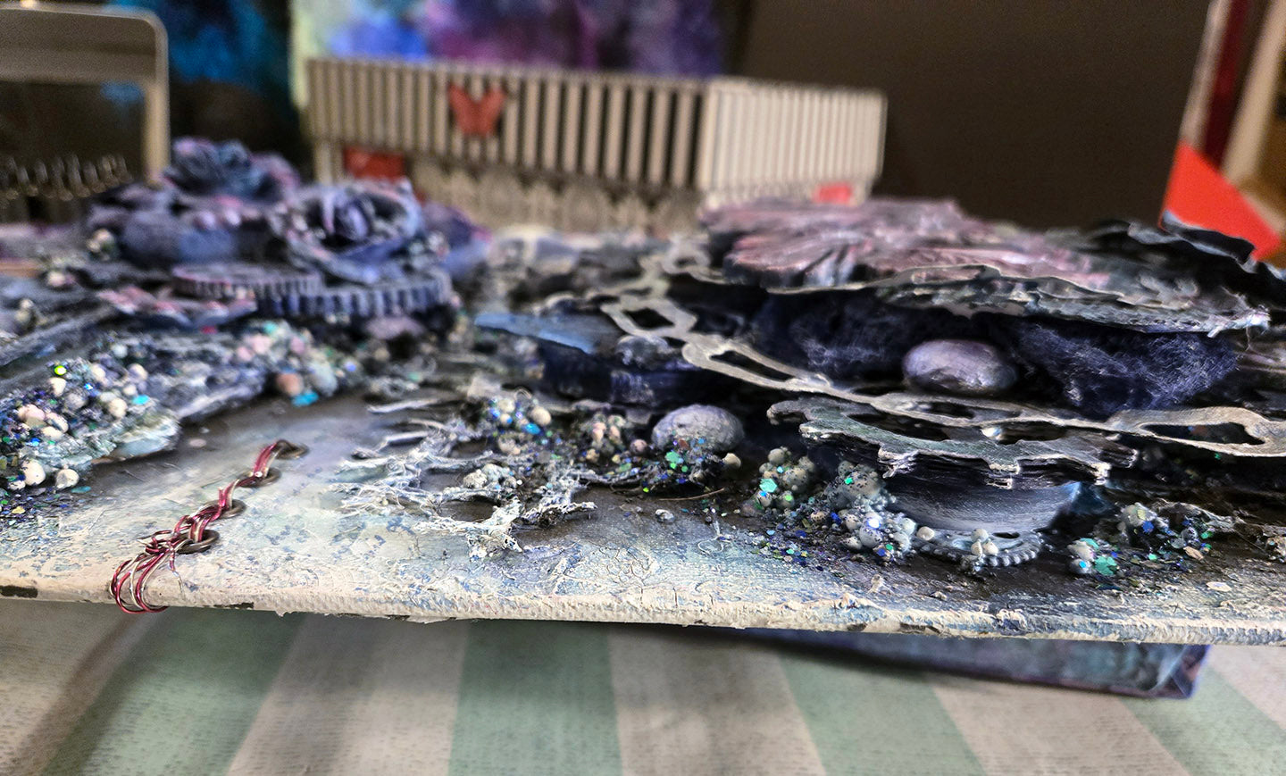 A Dragon From the Stars 16"x12" Hard Canvas Panel Mixed Media Wall Art