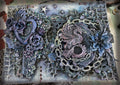 A Dragon From the Stars 16"x12" Hard Canvas Panel Mixed Media Wall Art
