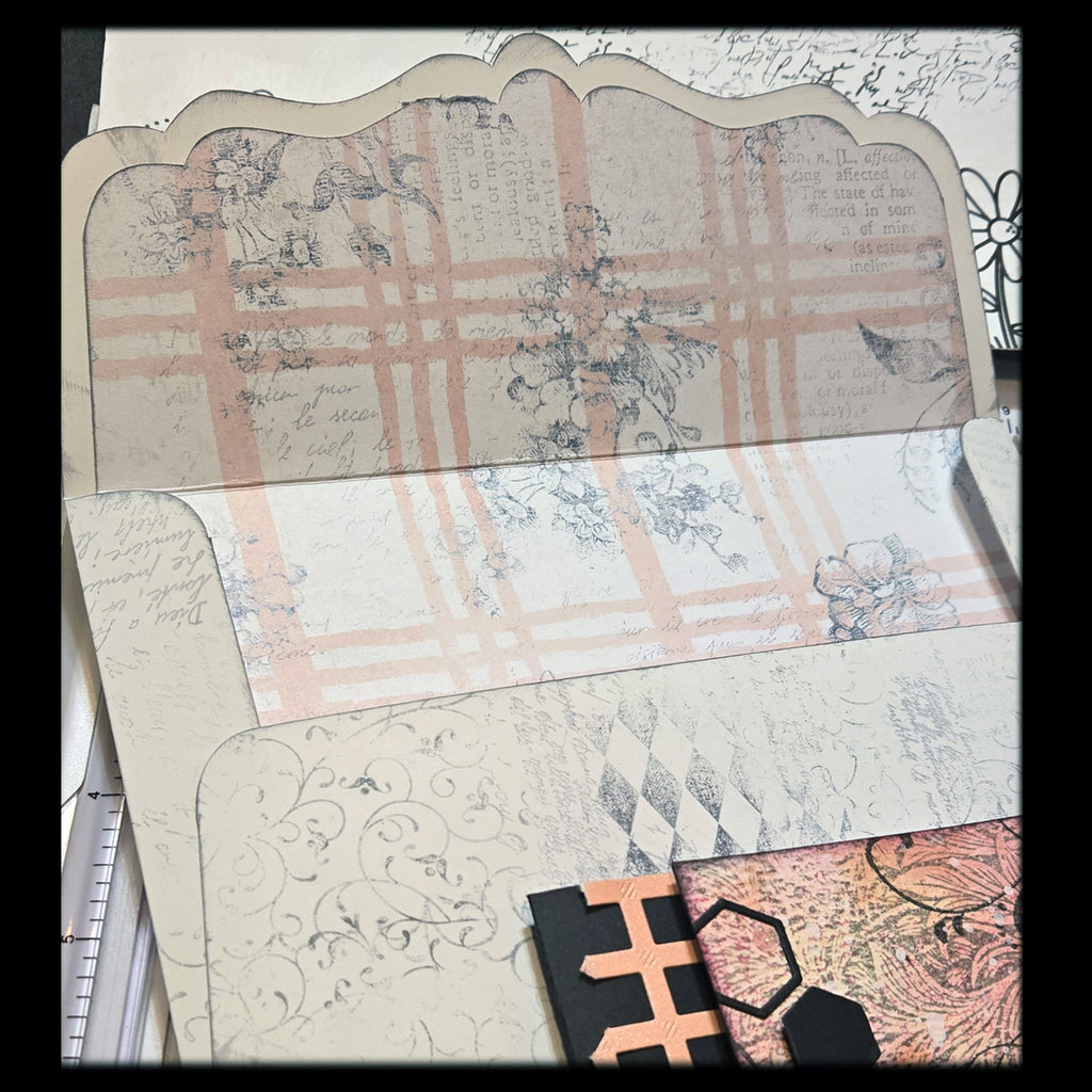 Faith Peach and Yellow Greeting Card, Mixed Media