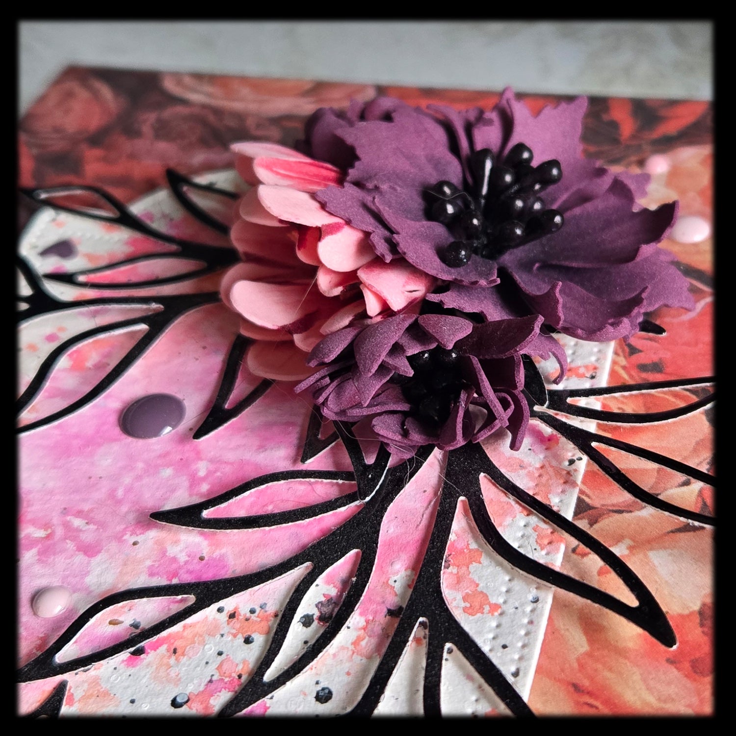 Shabby Chic "Hello" Greeting Card, Mixed Media