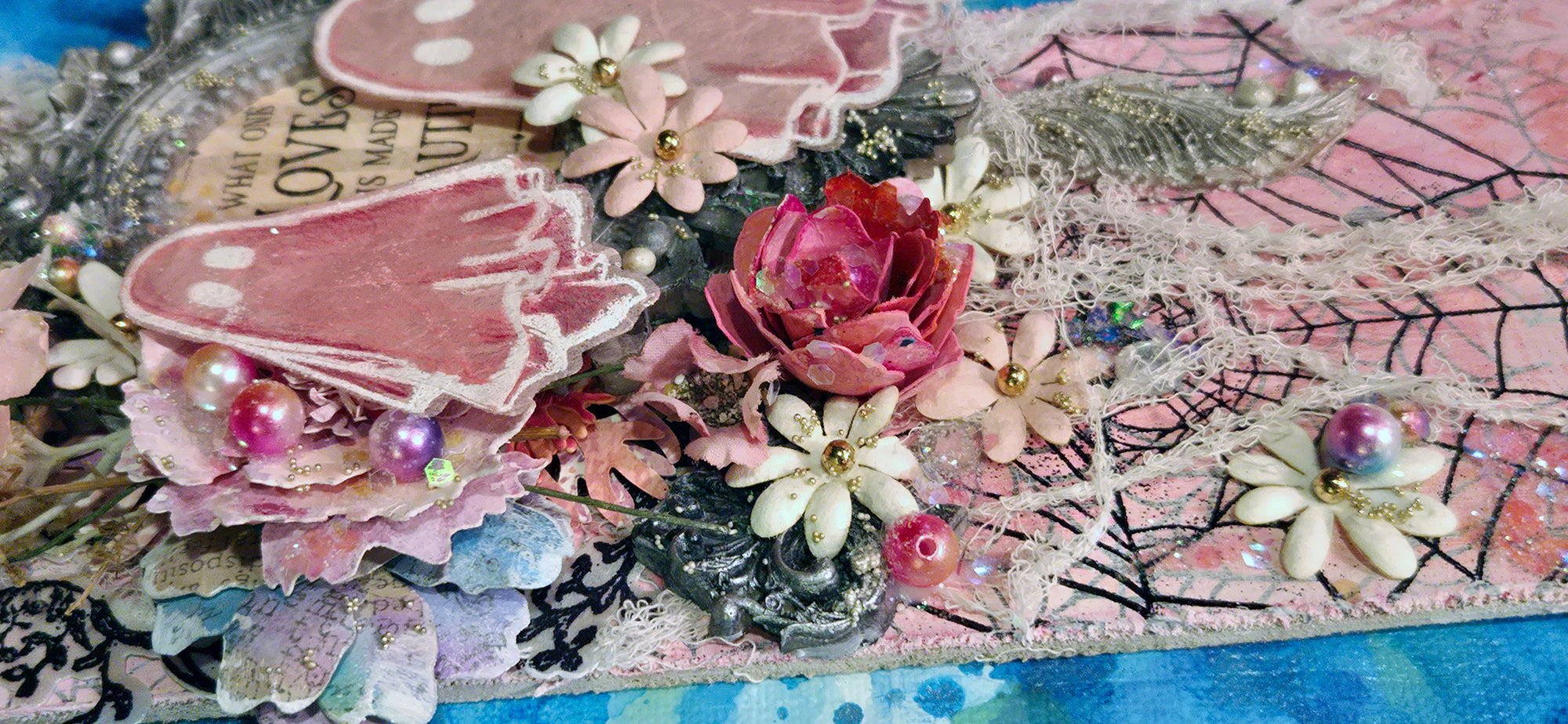 Beautifully Haunted from the Sugar-Coated Holiday Suite Mini Mixed Media Art Piece