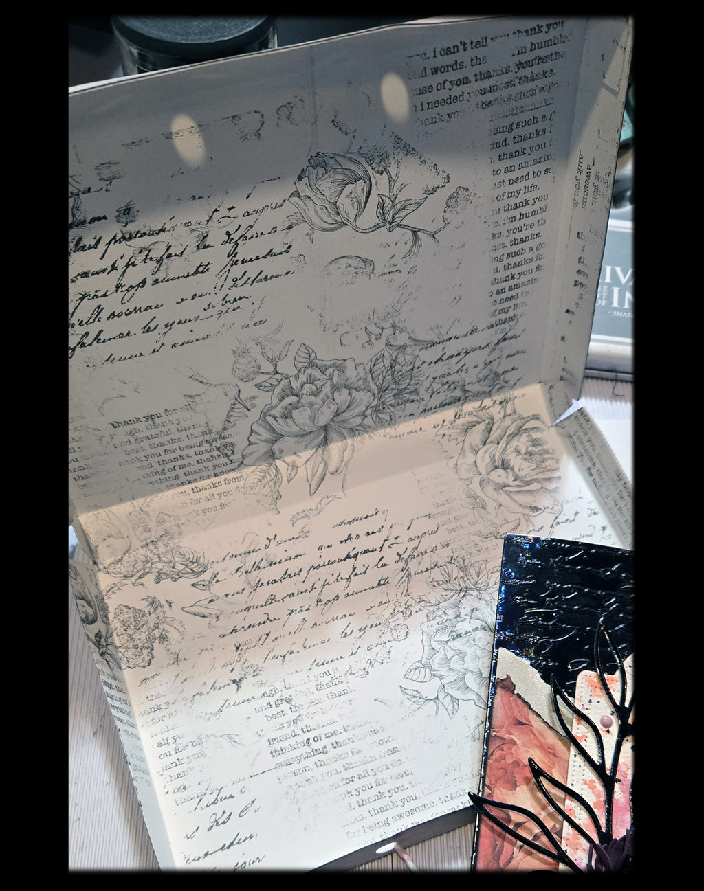 Shabby Chic "Hello" Greeting Card, Mixed Media