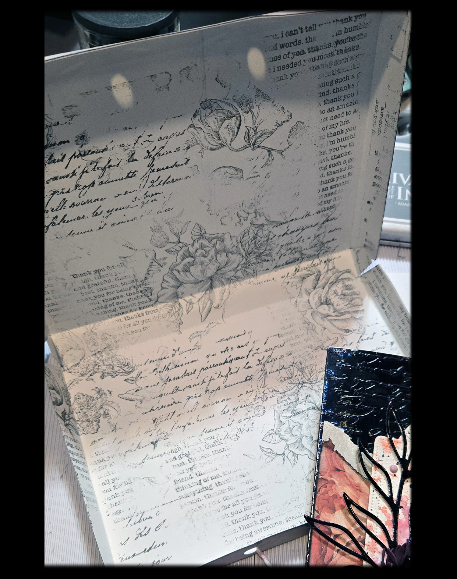 Shabby Chic "Hello" Greeting Card, Mixed Media