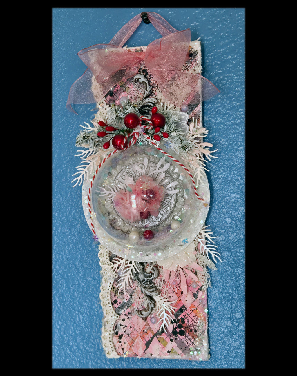 Winter Snow Globe from the Sugar-Coated Holiday Suite Mini Mixed Media Art Piece