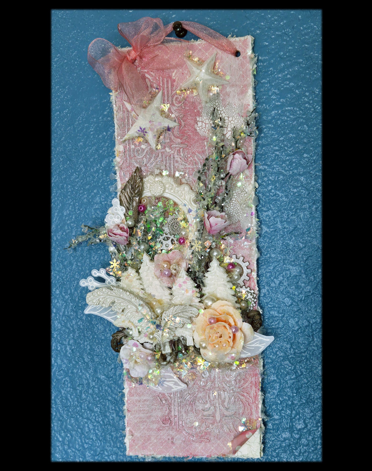 Glistening Snowflakes from the Sugar-Coated Holiday Suite Mini Mixed Media Art Piece (Copy)