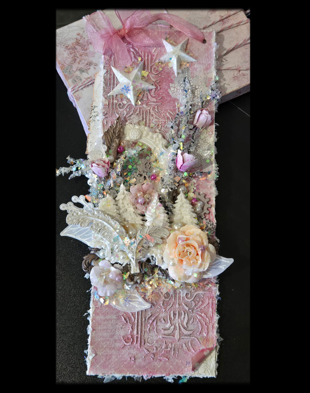 Glistening Snowflakes from the Sugar-Coated Holiday Suite Mini Mixed Media Art Piece (Copy)