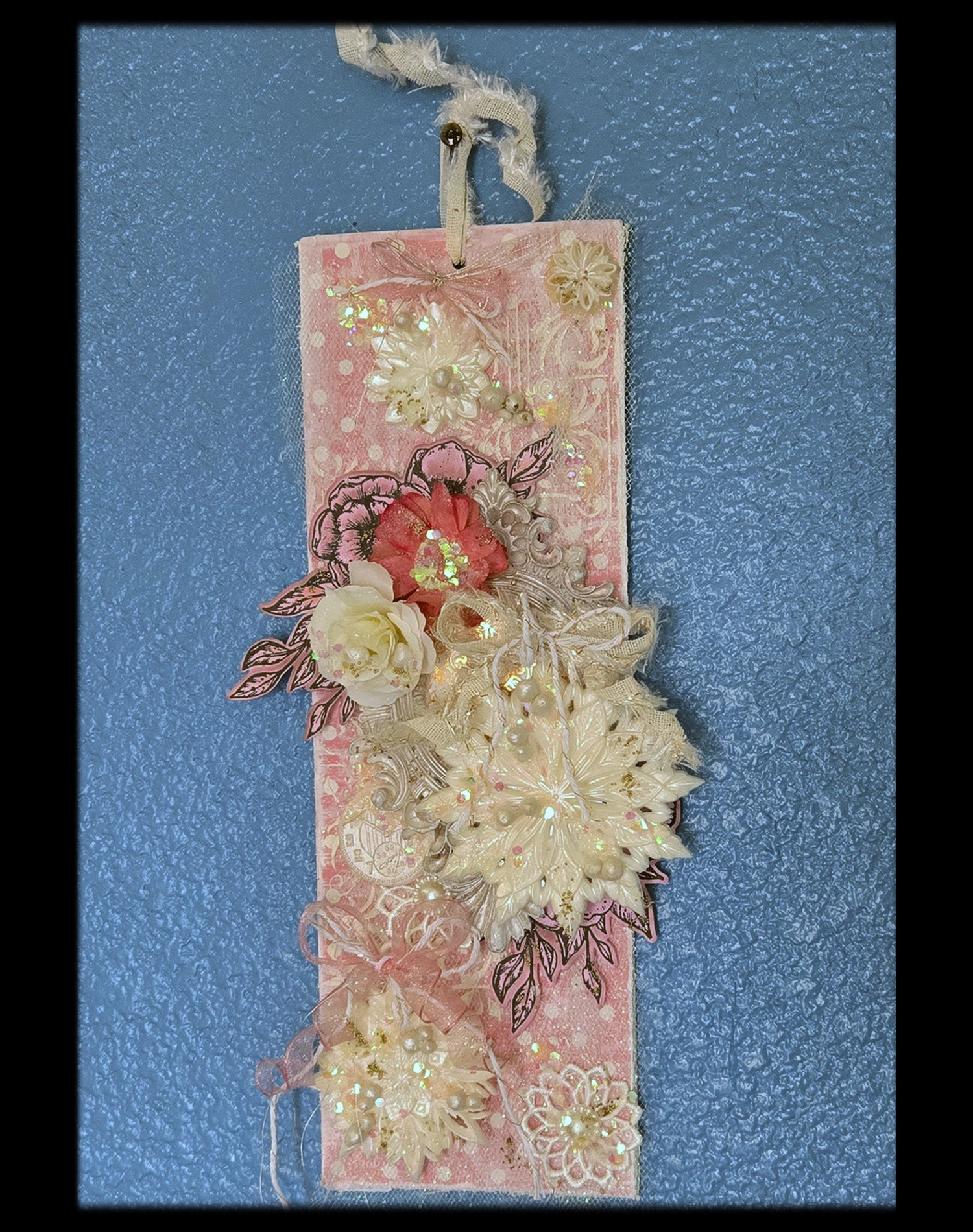 Glistening Snowflakes from the Sugar-Coated Holiday Suite Mini Mixed Media Art Piece