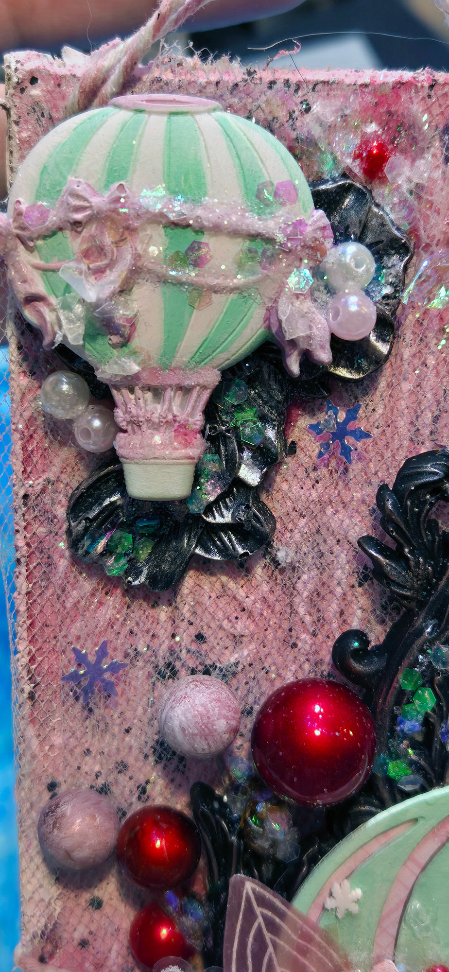 Sweet Balloon Rides from the Sugar-Coated Holiday Suite Mini Mixed Media Art Piece