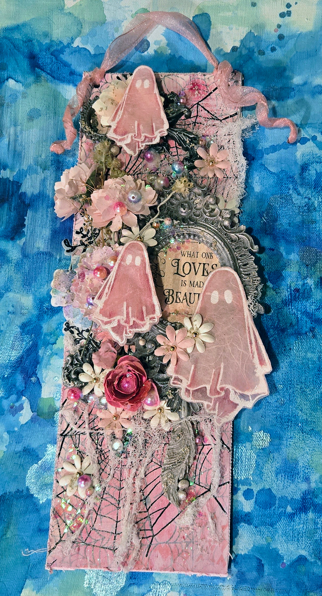 Beautifully Haunted from the Sugar-Coated Holiday Suite Mini Mixed Media Art Piece