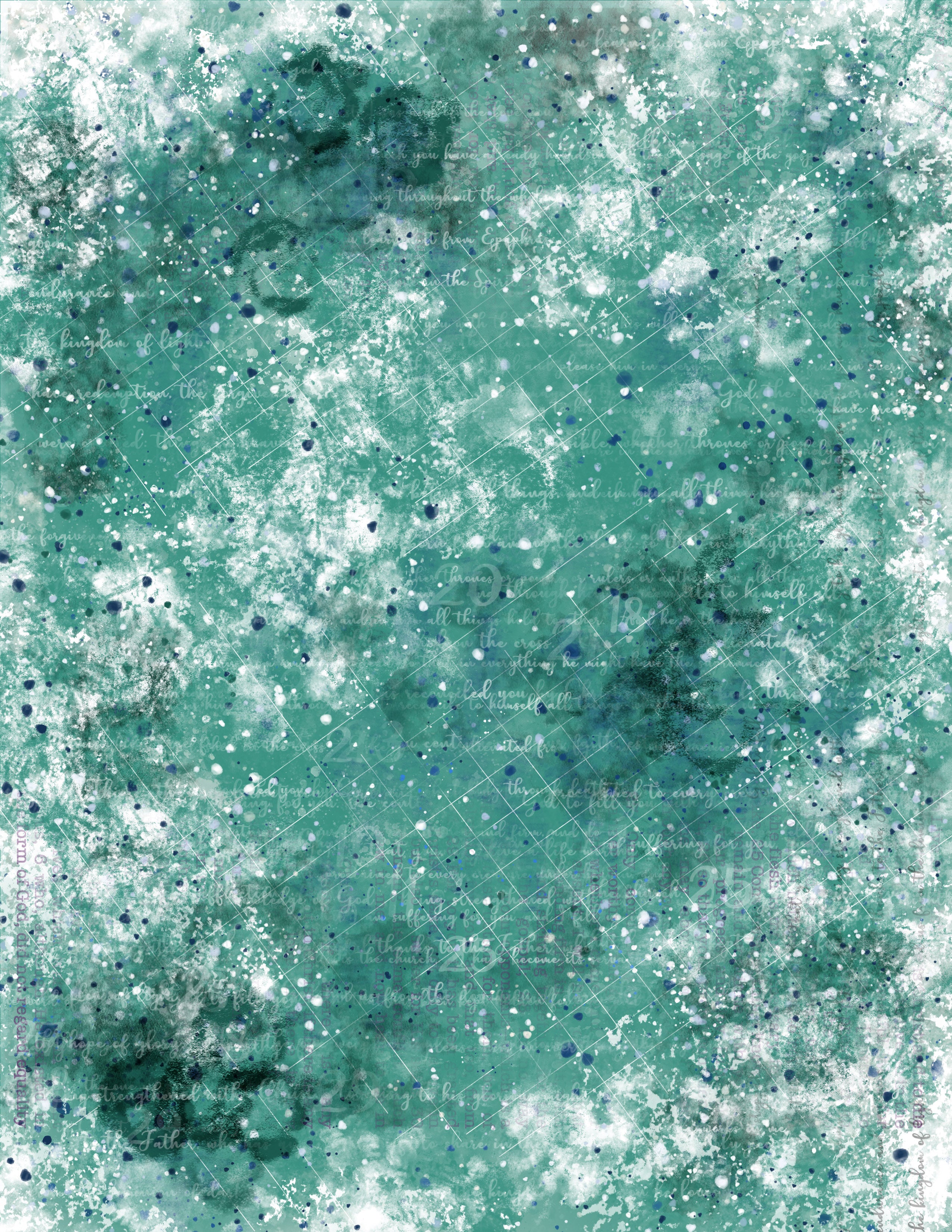 Digital productBig Blue Flower pages, Scrapbooking and Card making papers, 6 Printable Design Pages