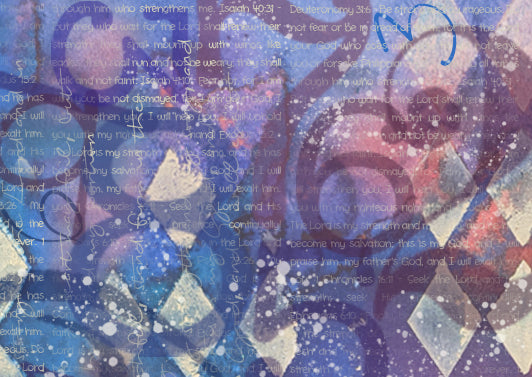Harlequin Splatter Rice Paper: Grunge Art Journaling, Scripture Background,, Card Making, Scrapbook Paper (13x9.5)