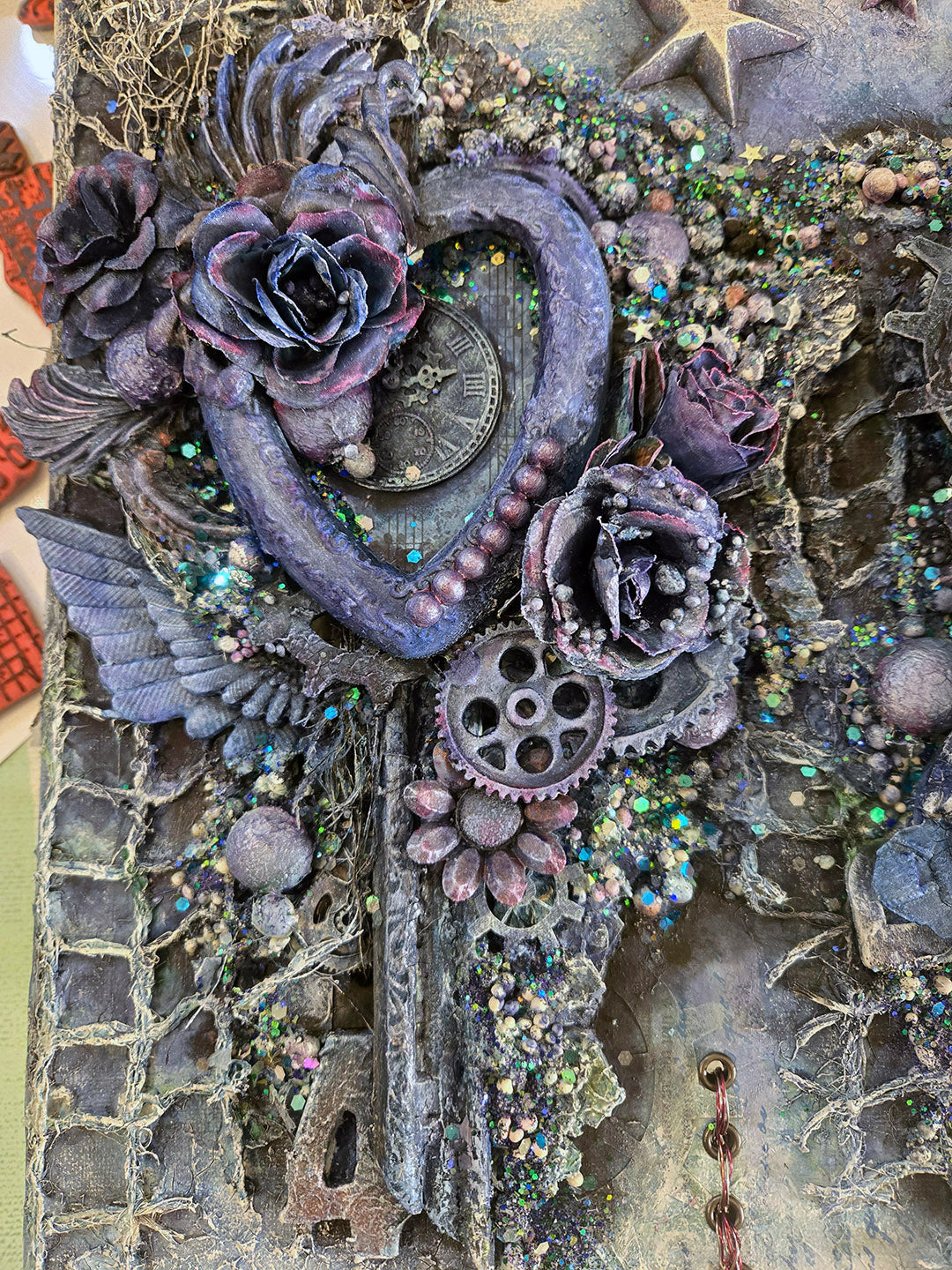A Dragon From the Stars 16"x12" Hard Canvas Panel Mixed Media Wall Art