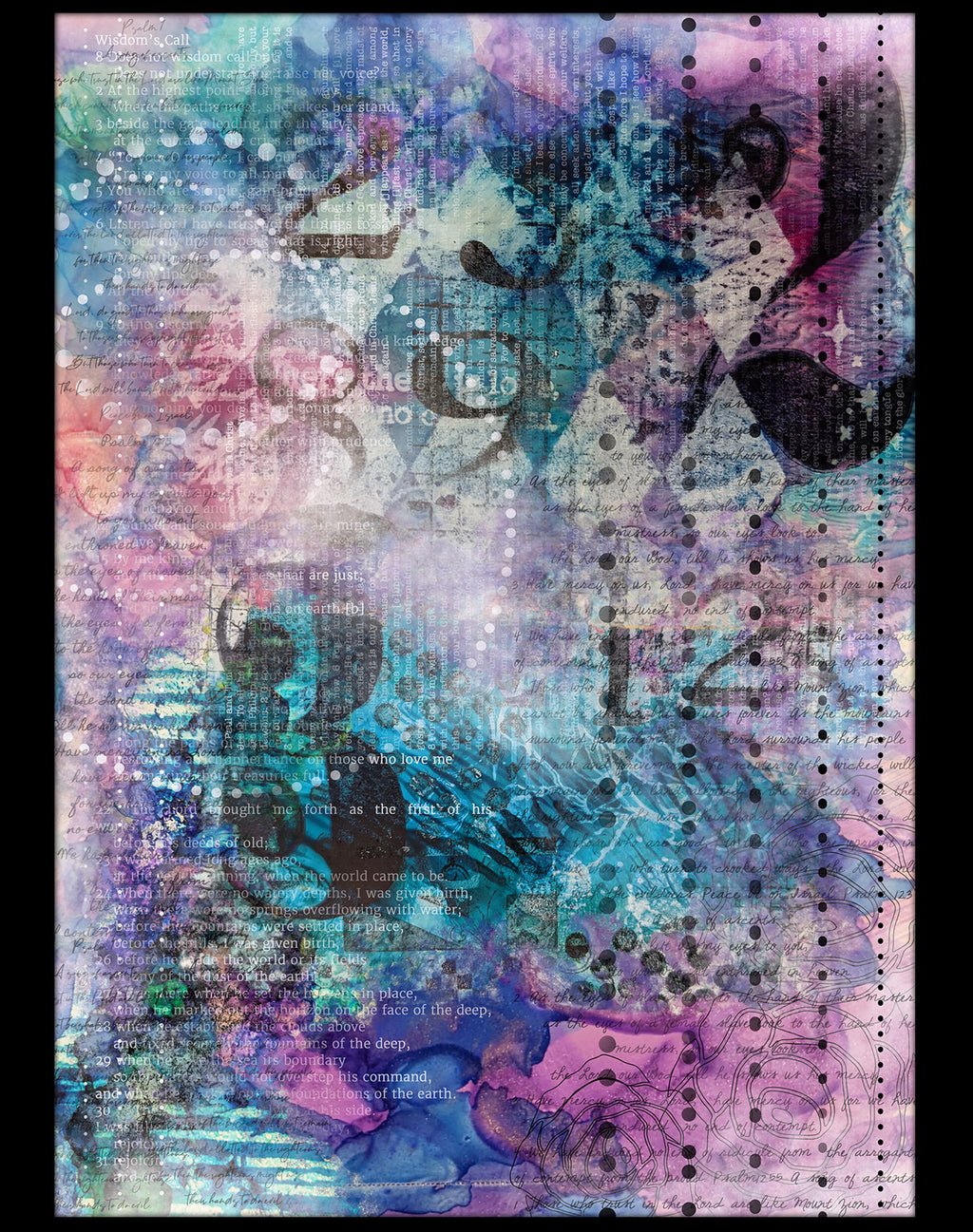 InkBlot Grunge3 Rice Paper: Distress Art Journaling, Scripture Background,, Card Making, Scrapbook Paper (13x9.5)
