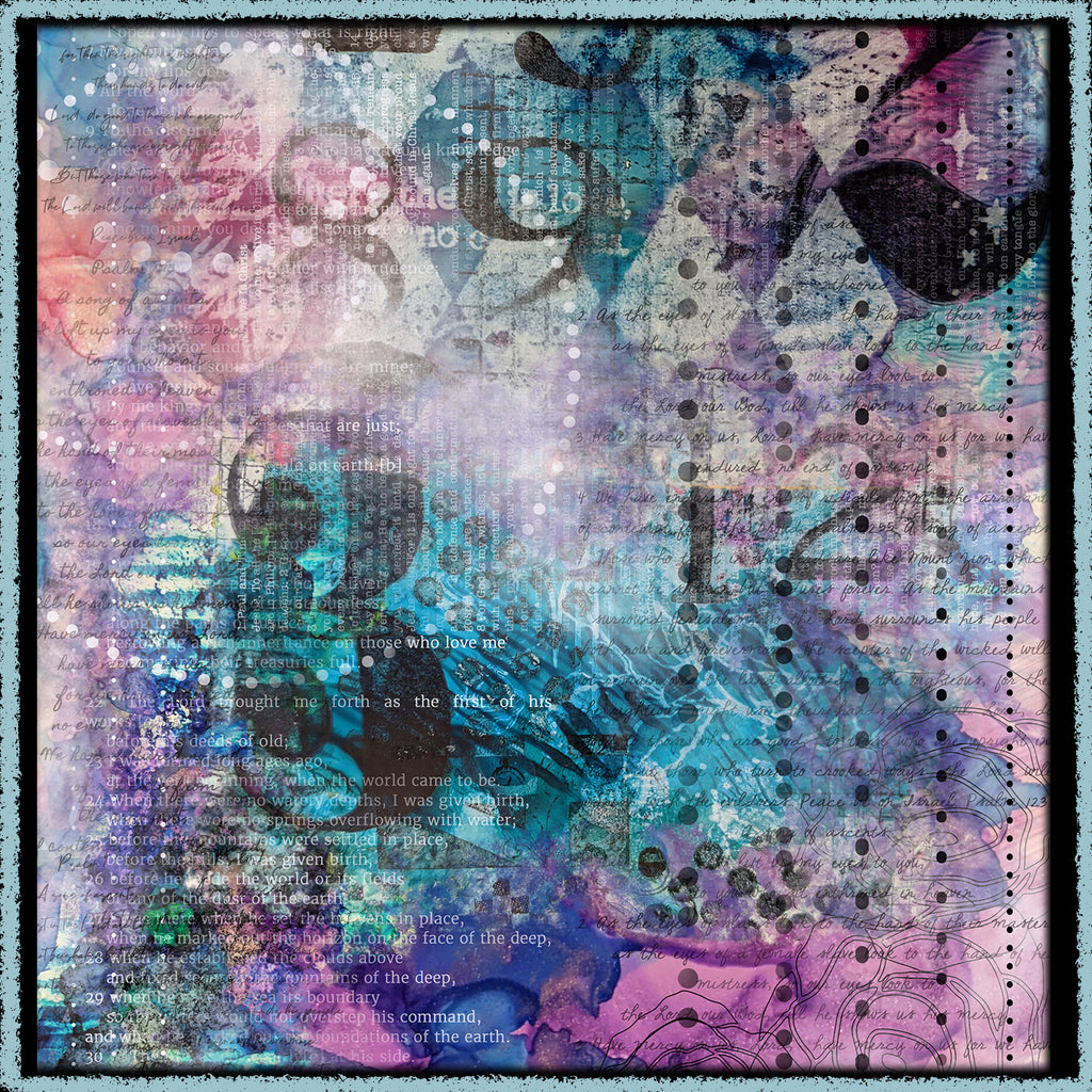 InkBlot Grunge3 Rice Paper: Distress Art Journaling, Scripture Background,, Card Making, Scrapbook Paper (13x9.5)