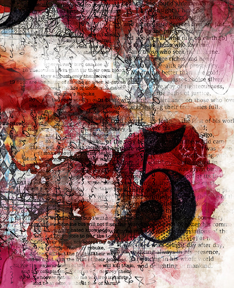 Red Ink Blot Rice Paper: Art Journaling, Scripture, Card Making, Scrapbook Paper (13x9.5)