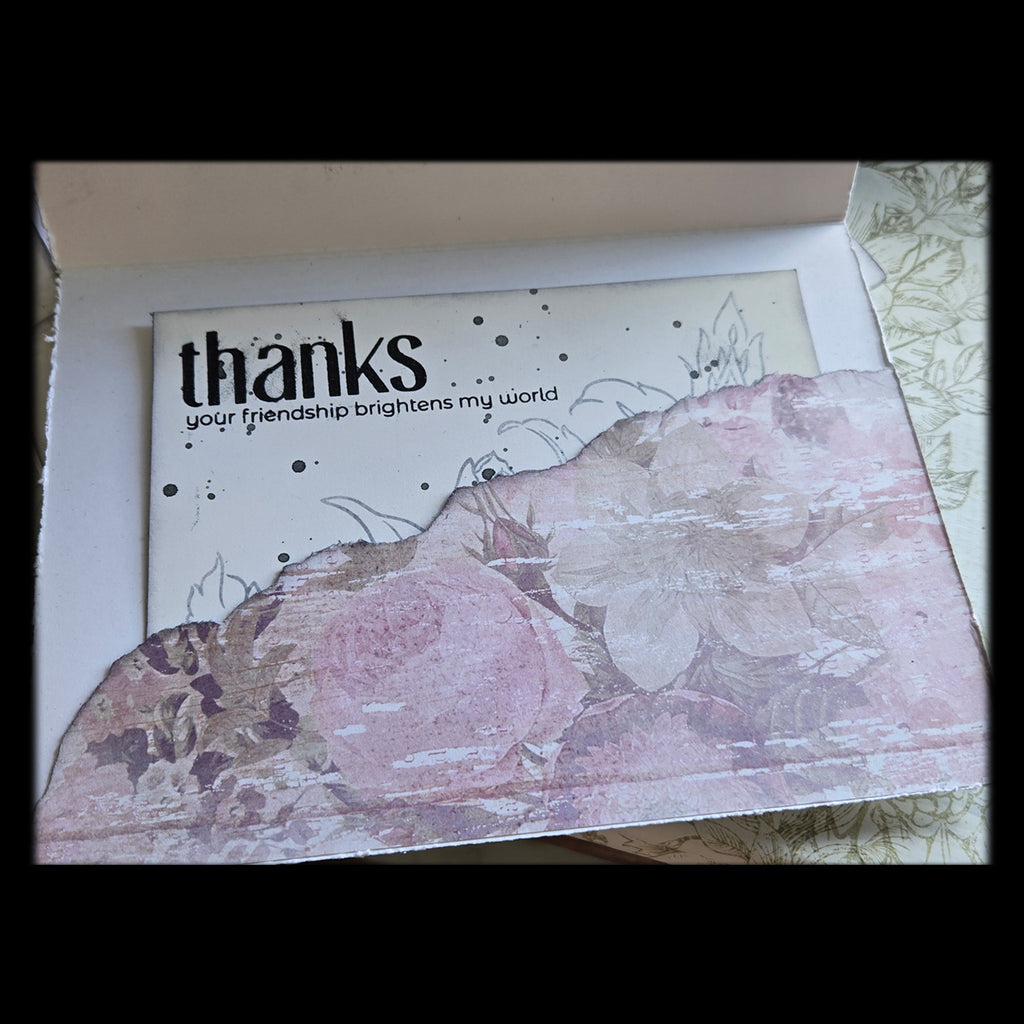 Elegant Butterfly Greeting Card, Mixed Media