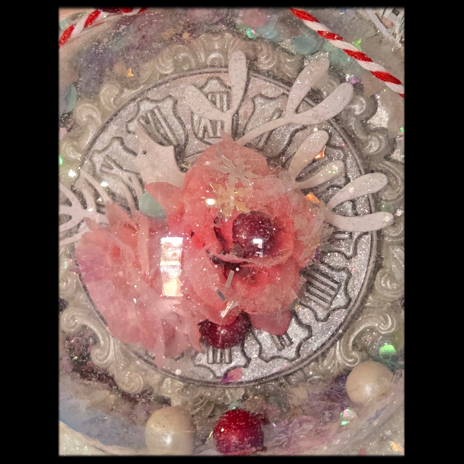 Winter Snow Globe from the Sugar-Coated Holiday Suite Mini Mixed Media Art Piece