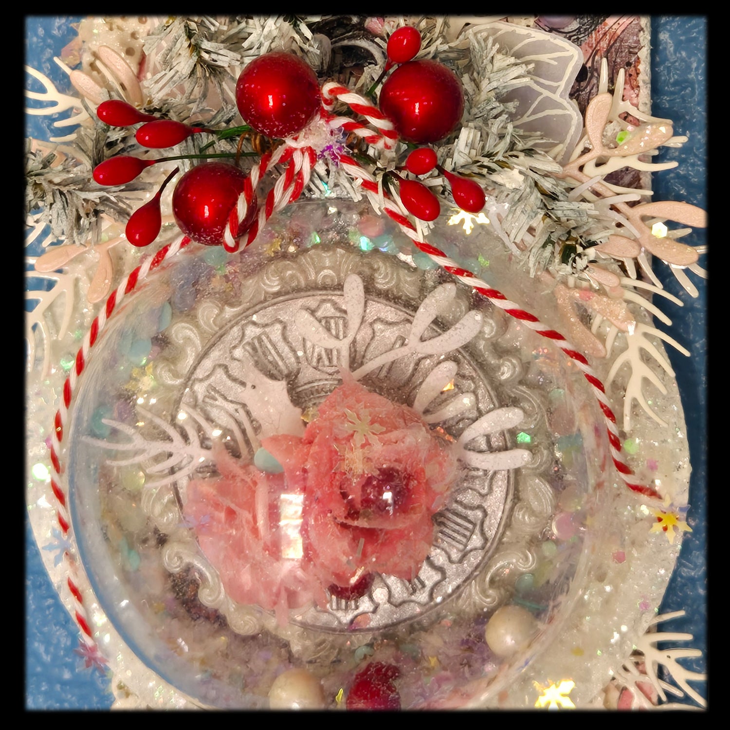 Winter Snow Globe from the Sugar-Coated Holiday Suite Mini Mixed Media Art Piece