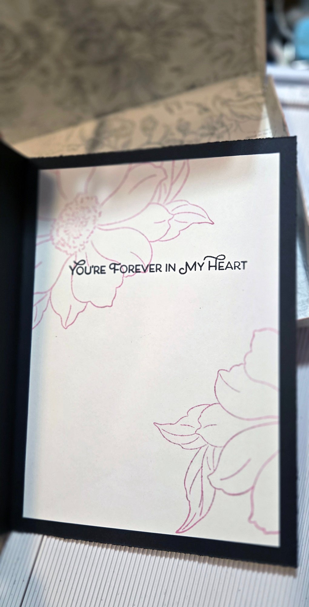 Shabby Chic "Love" Greeting Card, Mixed Media