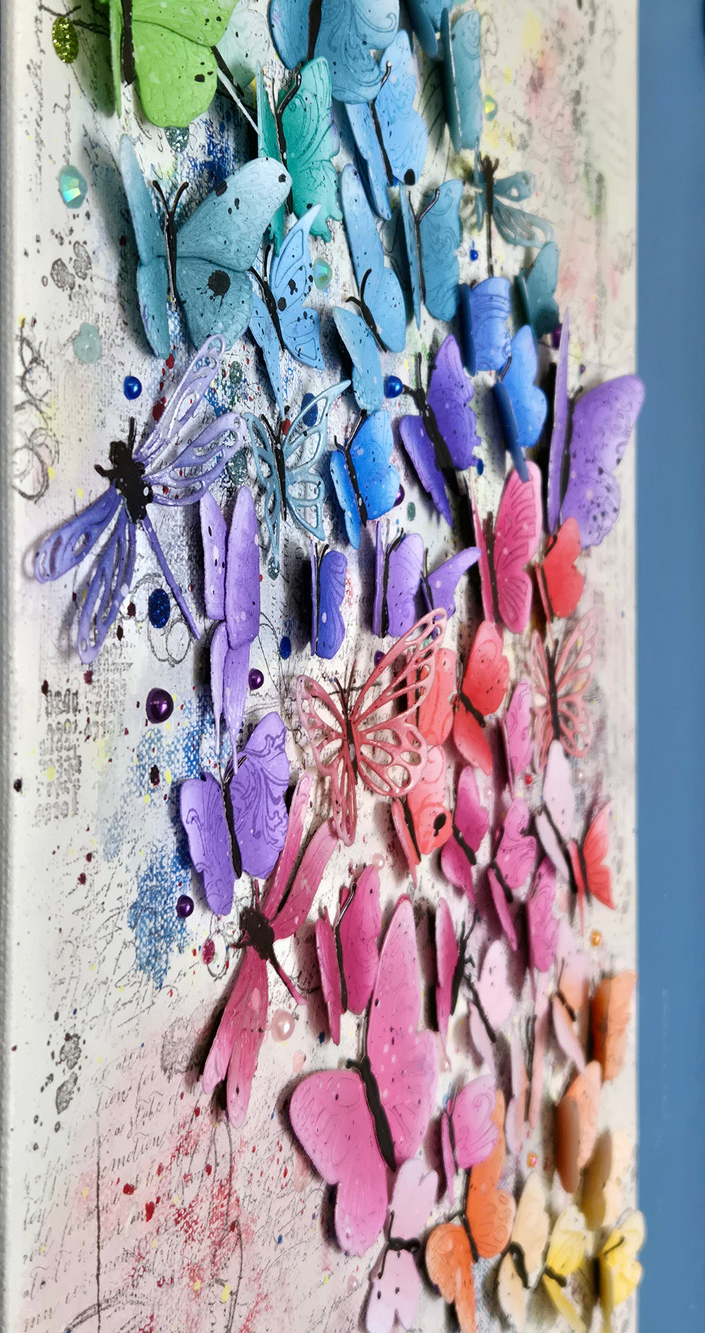 The Rainbow Kaleidoscope 12x16" Canvas Panel Mixed Media Wall Art