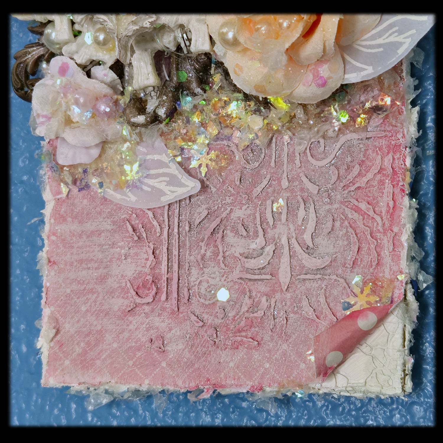 Glistening Snowflakes from the Sugar-Coated Holiday Suite Mini Mixed Media Art Piece (Copy)